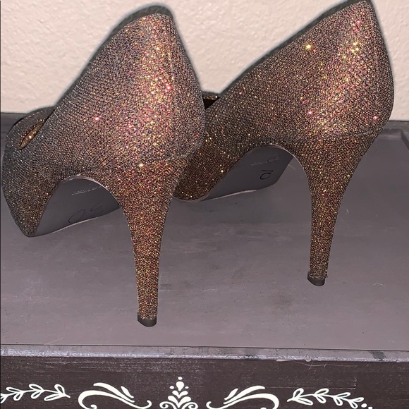 Nine West open toe glitter pumps - Picture 4 of 5